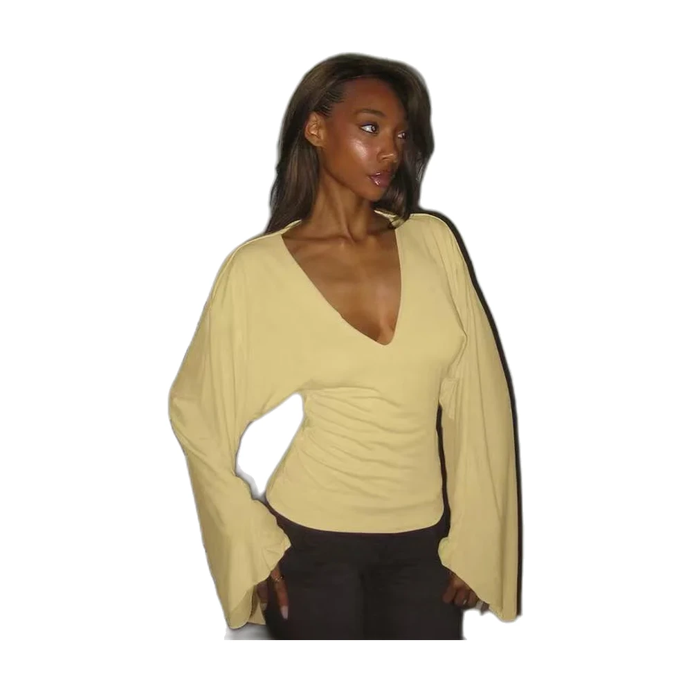 Women’s Off-Shoulder Long Sleeve Top - garment view