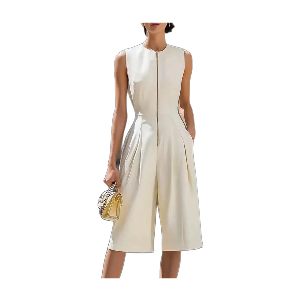 Women’s Sleeveless Wide-Leg Jumpsuit - garment view