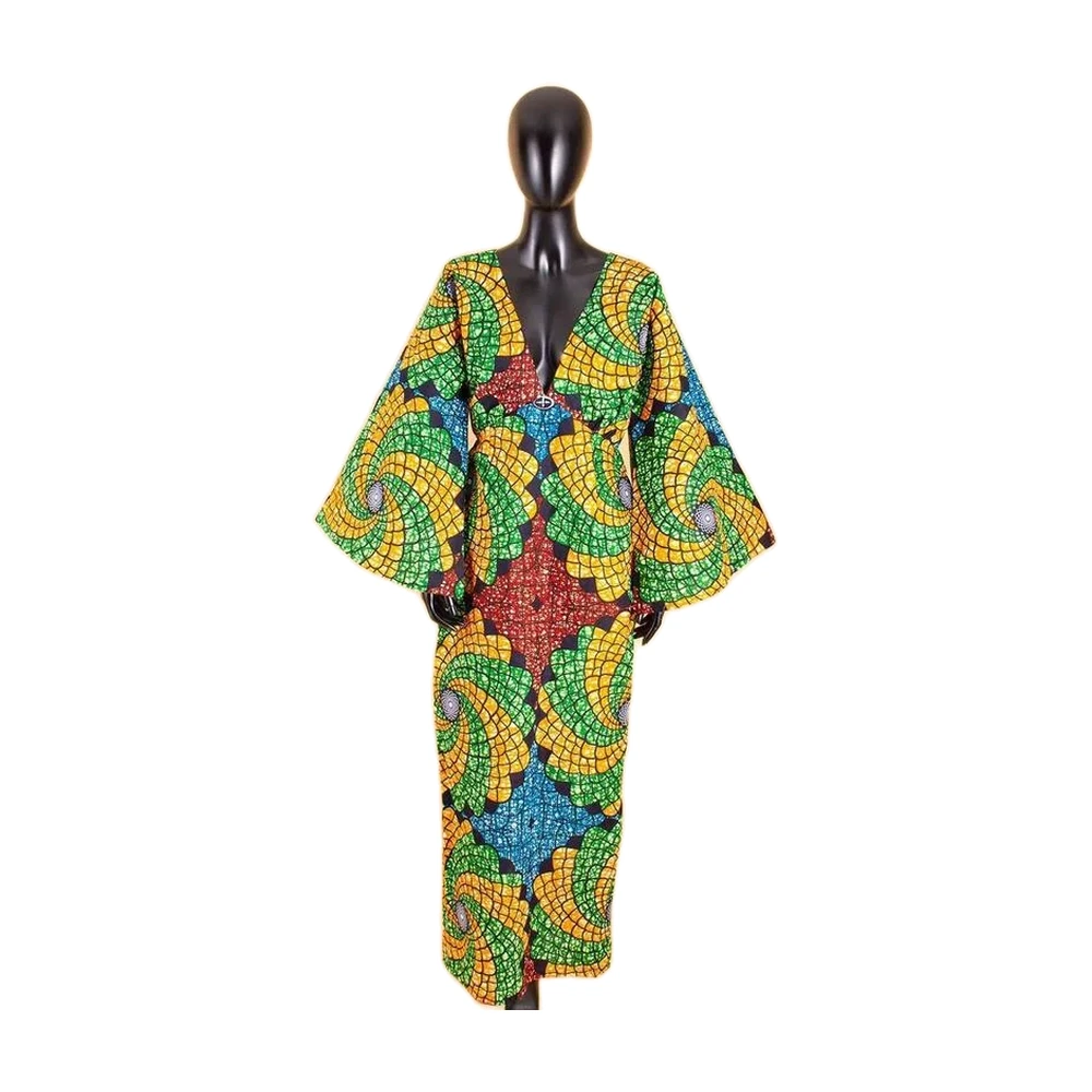 Women’s African Print Kimono Set - garment view