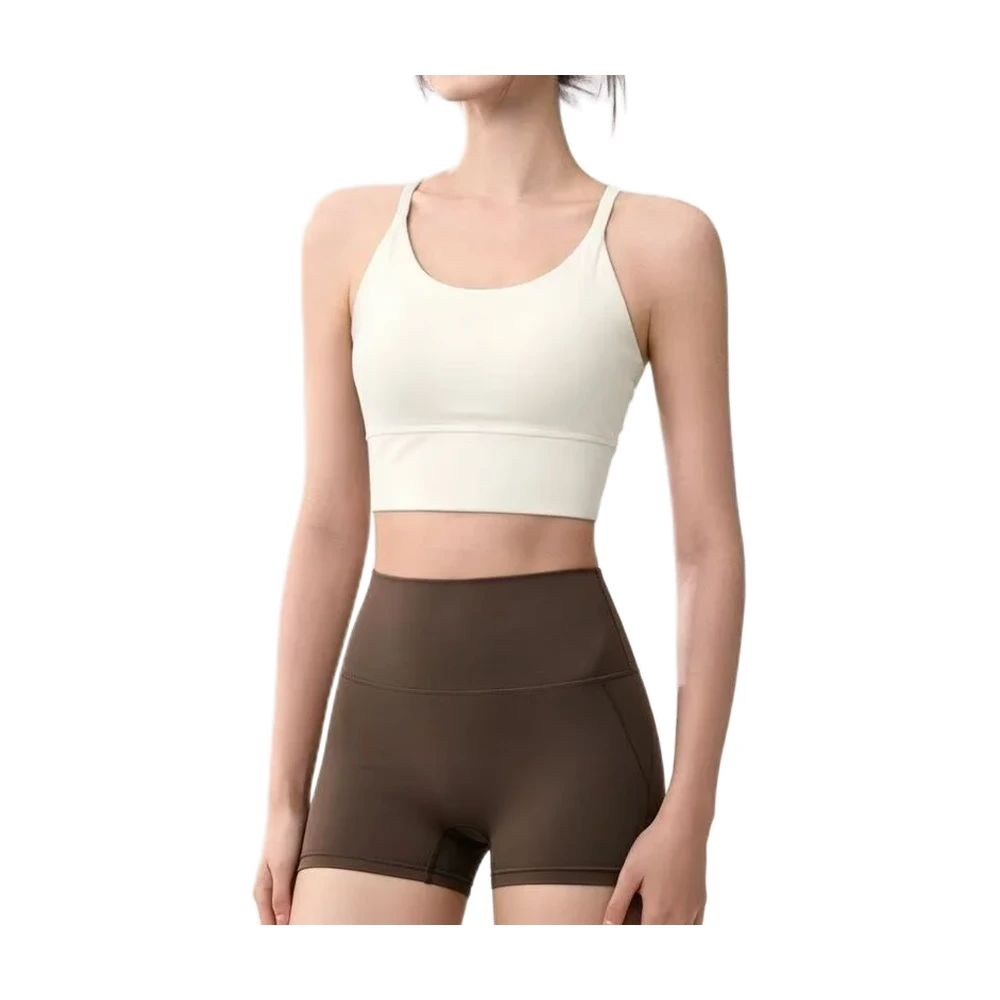 Breathable Quick Drying High Elasticity Sports Bra Fitness Crop Top for Yoga and Gym - garment view