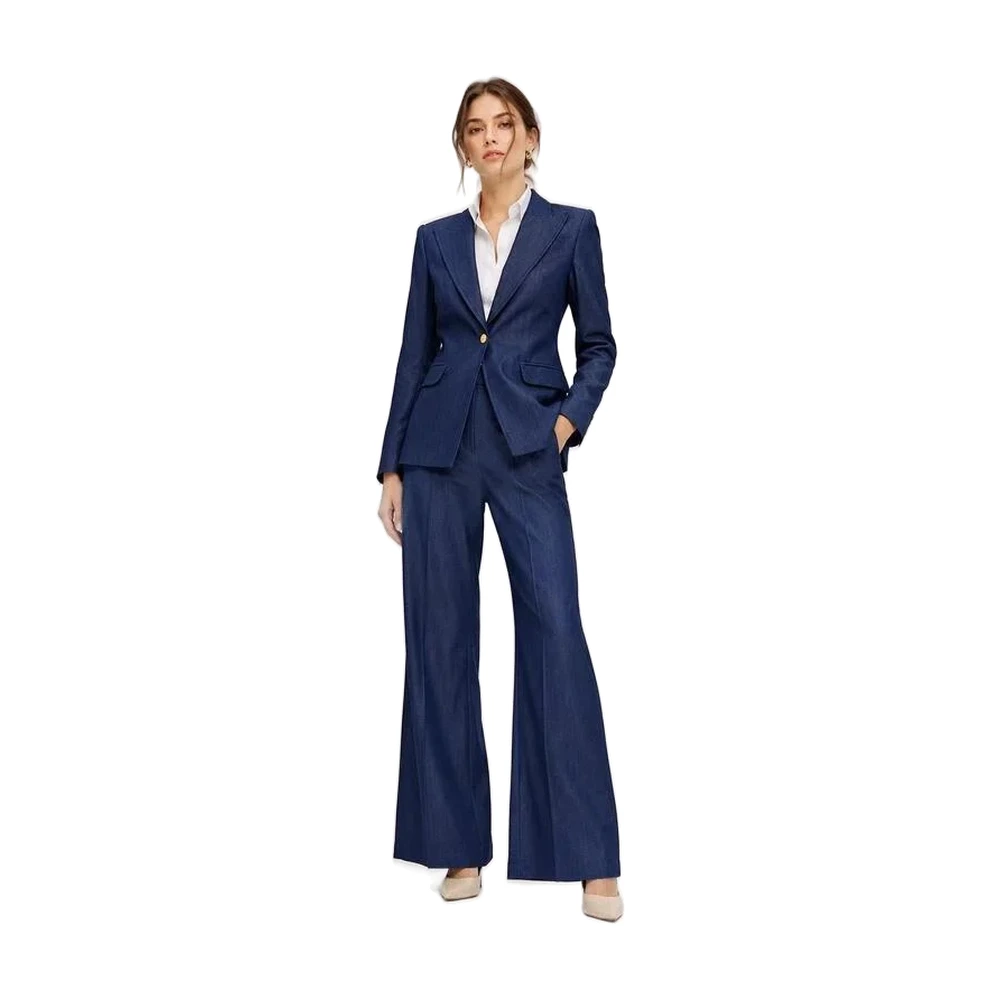 Women’s High-waisted Wide-leg Pants Set - garment view