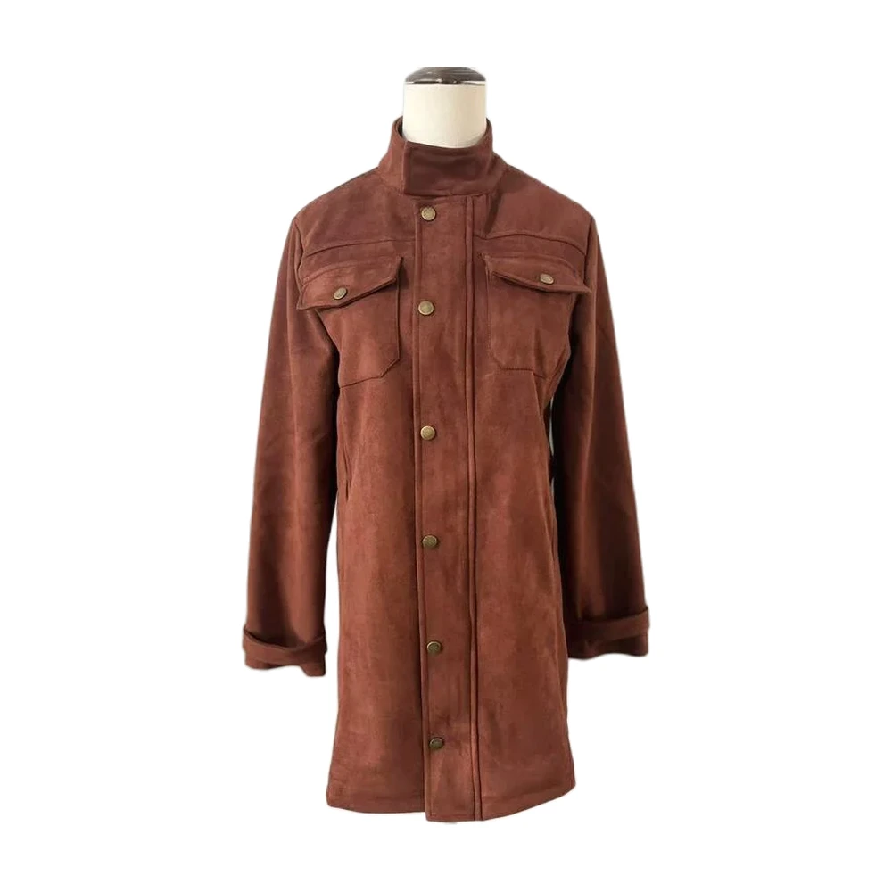 Women’s Long Suede Utility Jacket - garment view