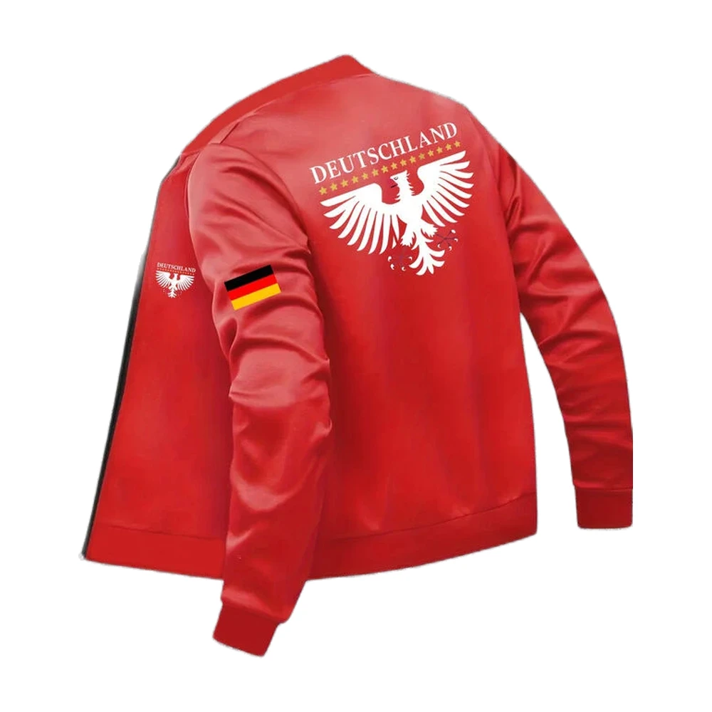 Men’s Statement Graphic Print Bomber Jacket - garment view