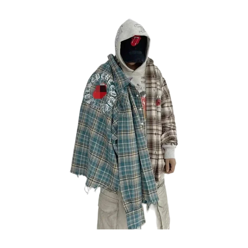 Men’s Vintage-Inspired Plaid Shirt - garment view