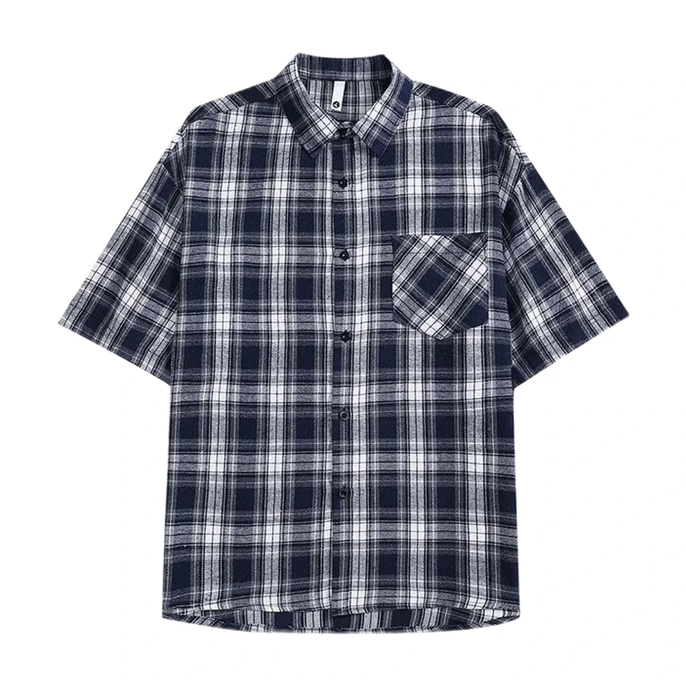 Men’s Classic Plaid Check Pattern Casual Shirt - garment view
