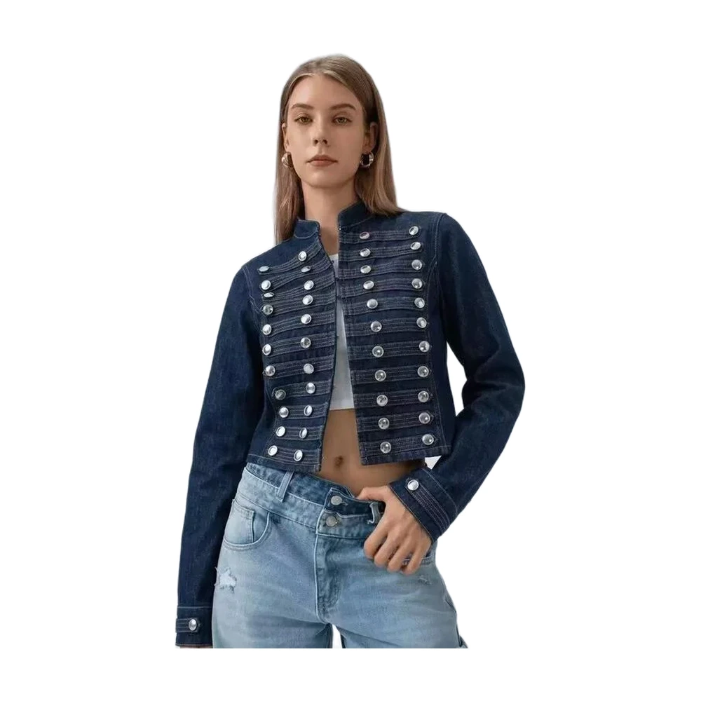 Women’s Premium Denim Cropped Jacket - garment view
