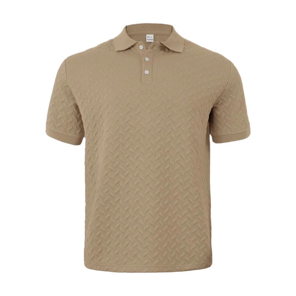 Men’s Textured Knit Polo Shirt - garment view