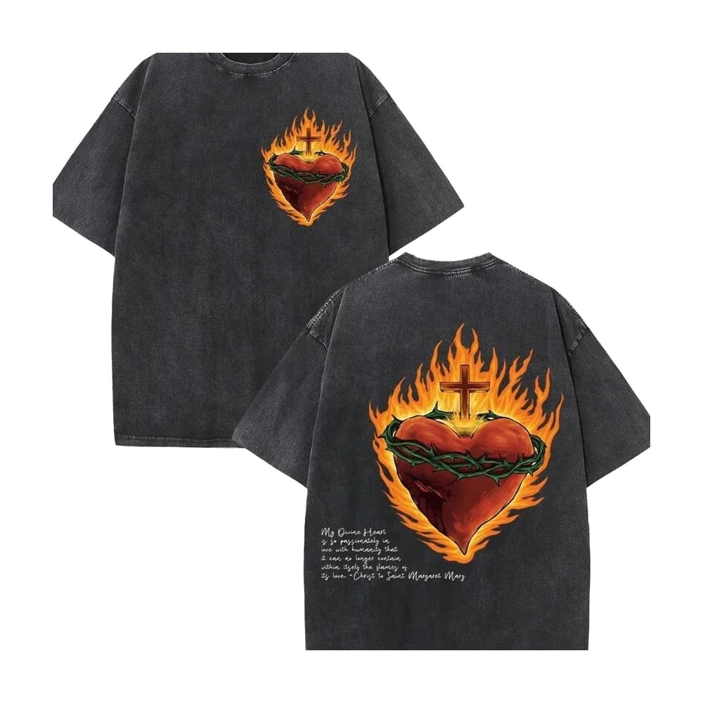 Men’s Vintage Washed Effect Graphic Tee - garment view