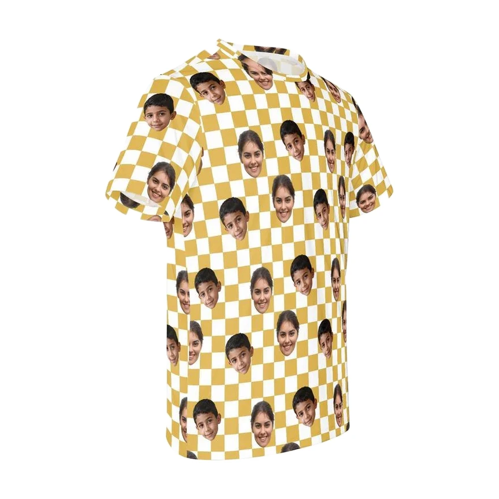 Men’s Checkerboard Graphic Print T-Shirt - garment view