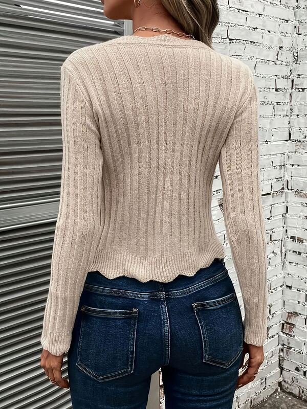 Women’s Ribbed Knit Top - Image 3