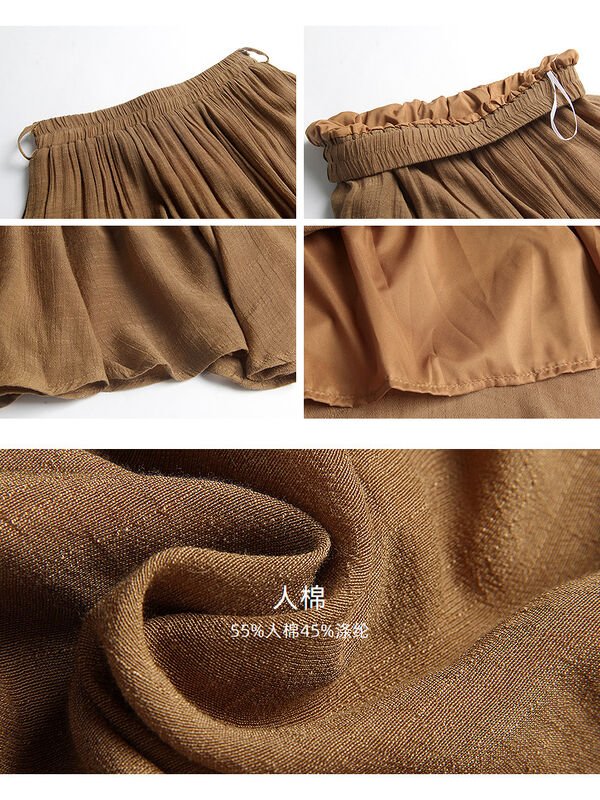Women’s High-Waisted Flowing Lightweight A-Line Maxi Skirt for Comfortable Daily Wear