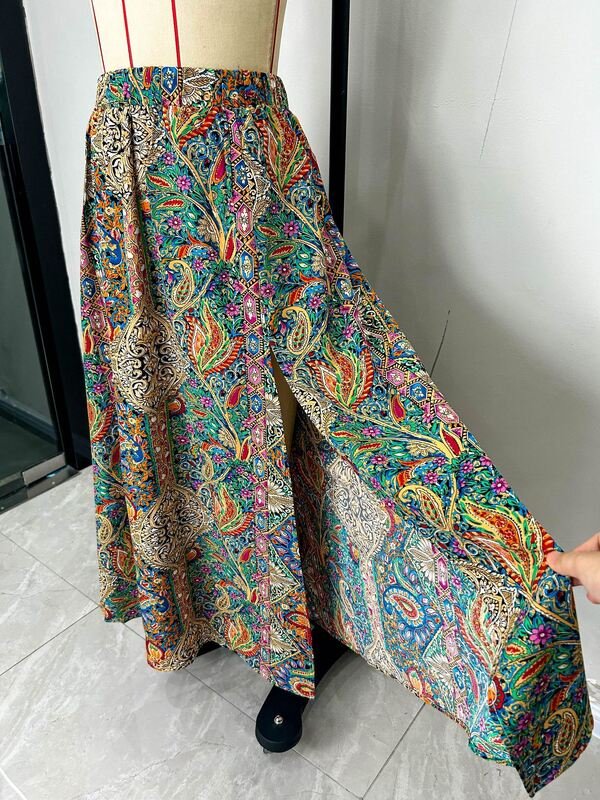 Women’s Printed A-Line Maxi Skirt - Image 3
