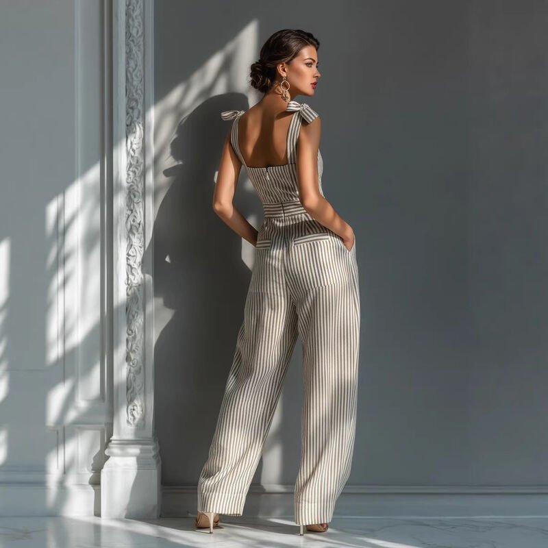 Women’s Striped Jumpsuit - Image 3