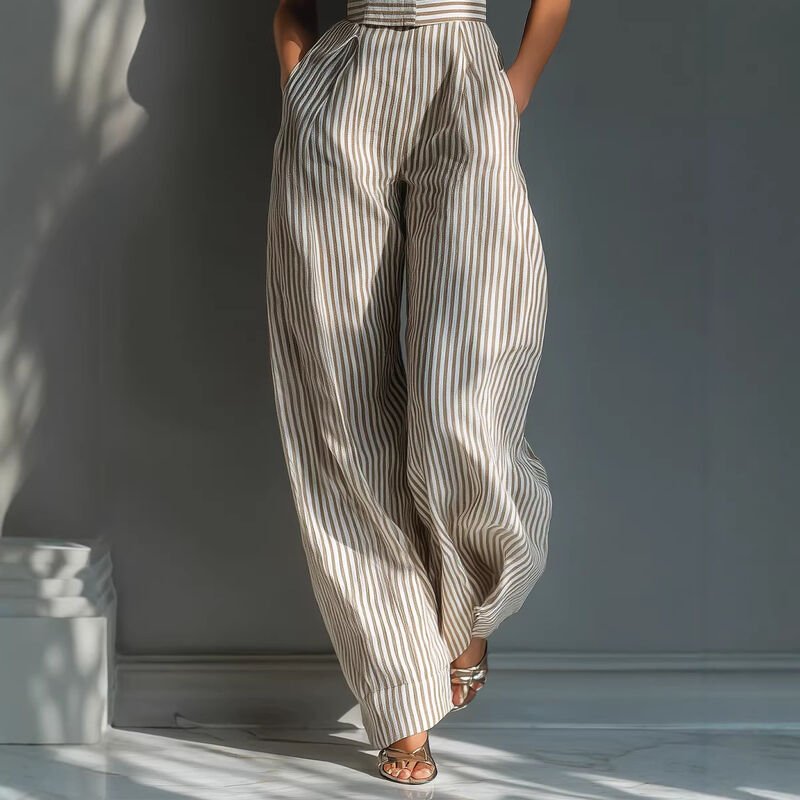 Women’s Striped Jumpsuit - Image 2