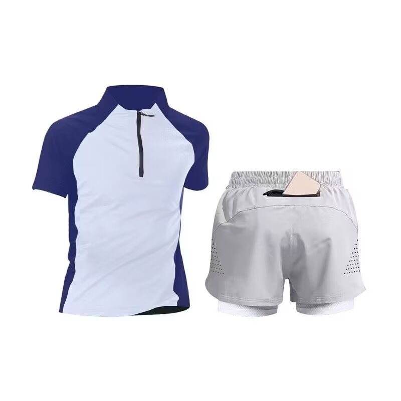 Men’s Golf Polo Shirt and 2-in-1 Running Shorts Set - garment view