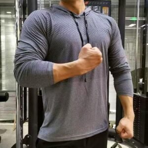 Men's Breathable Mesh Lightweight Gym Hoodie