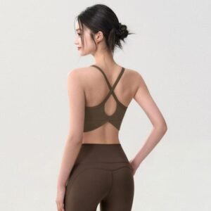 Breathable Quick Drying High Elasticity Sports Bra Fitness Crop Top for Yoga and Gym