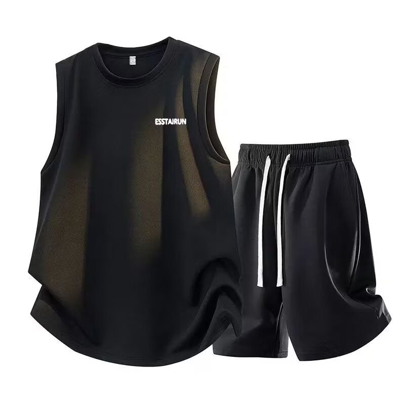 Men’s Sports Vest and Running Shorts Set - garment view
