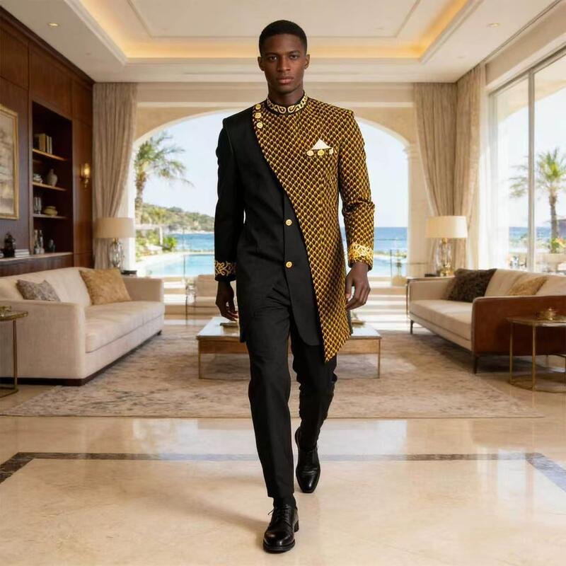 Men’s African Traditional Senator Suit - garment view