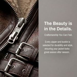 Women’s Faux Shearling Leather Biker Jacket