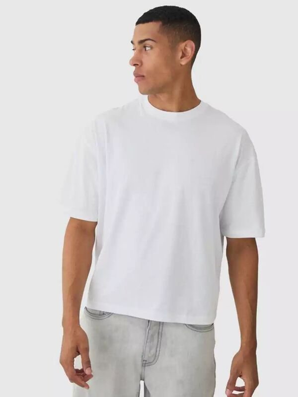 Men’s Oversized Loose Fit Cotton T-Shirt - garment view