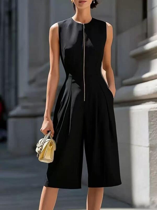 Women’s Sleeveless Wide-Leg Jumpsuit - Image 2