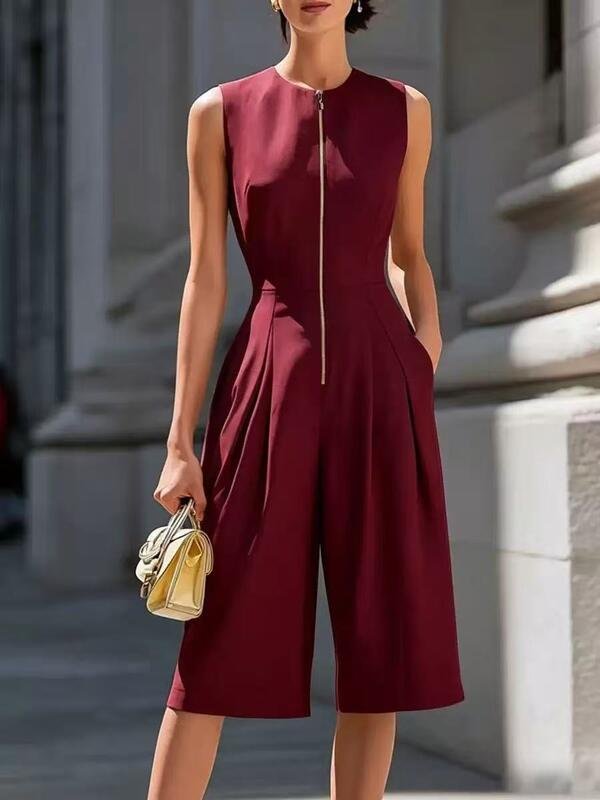 Women’s Sleeveless Wide-Leg Jumpsuit - Image 3