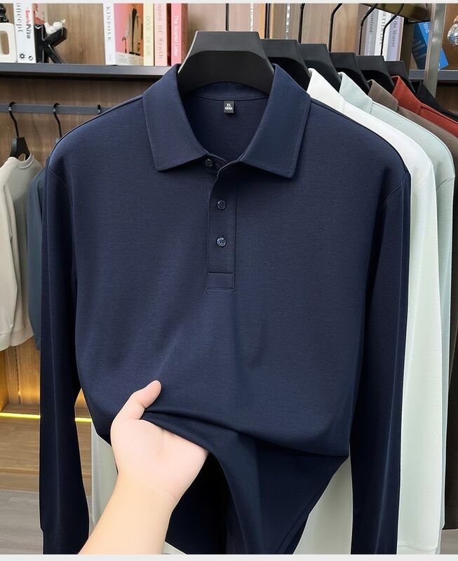 Men’s Long Sleeve Polo Shirt - garment view