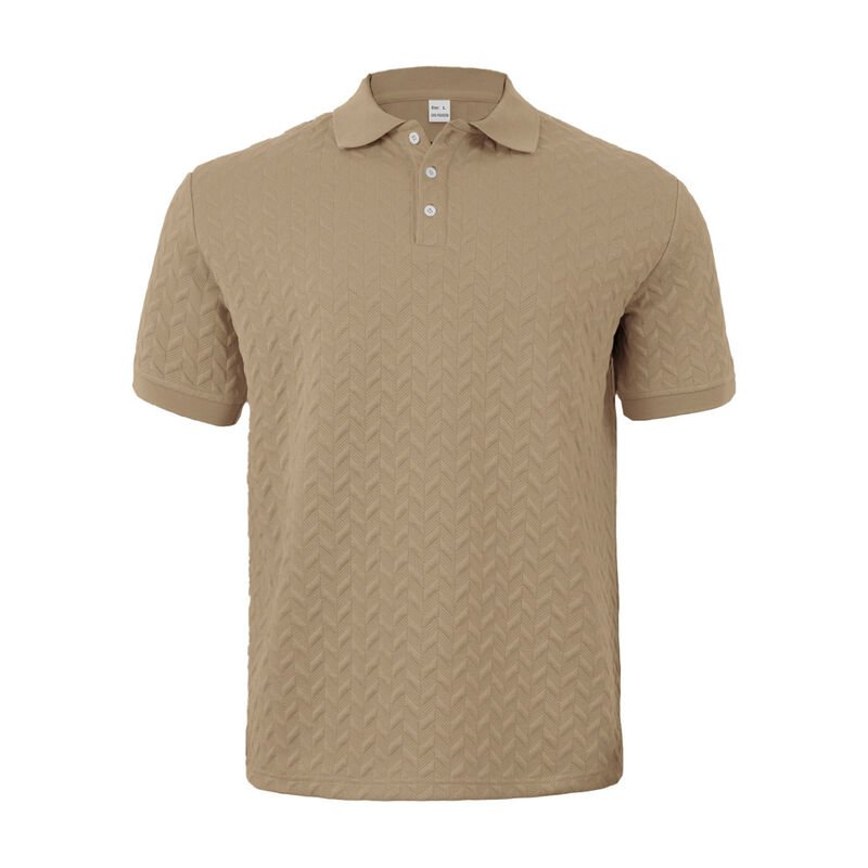 Men’s Textured Knit Polo Shirt - garment view