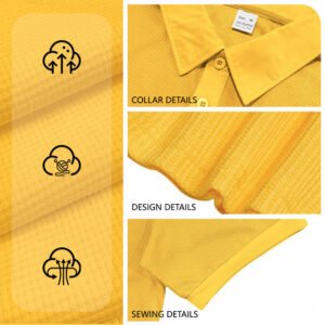 Men's Textured Mesh Knit Polo Shirt