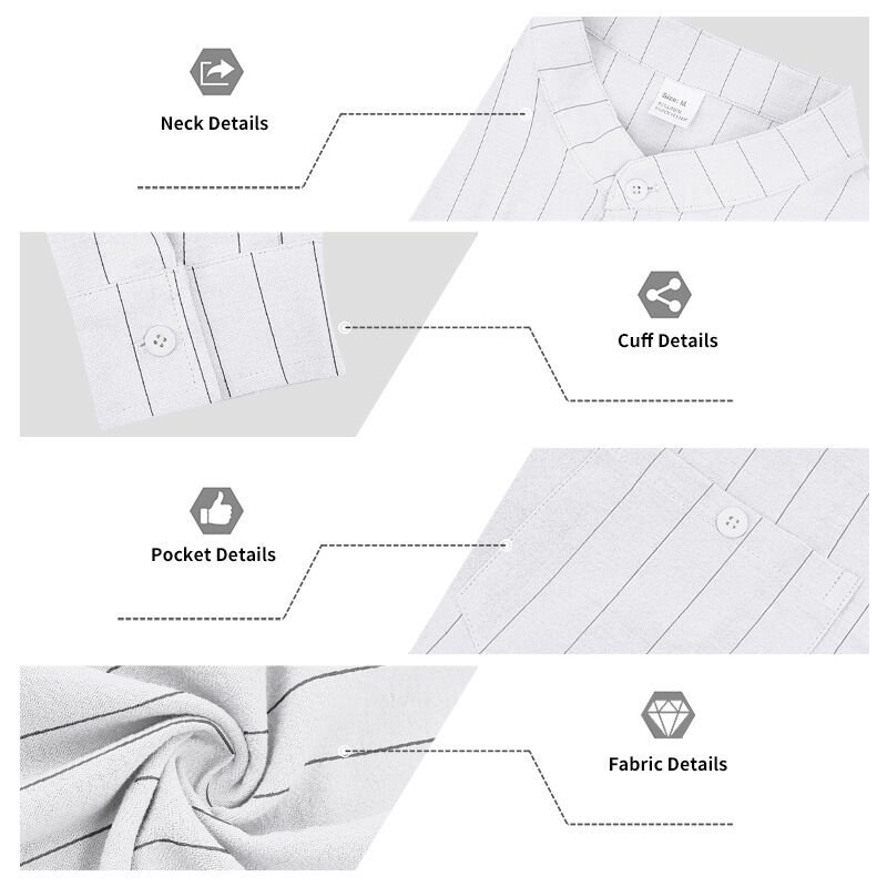 Men’s Vertical Stripe Casual Shirt - Image 2