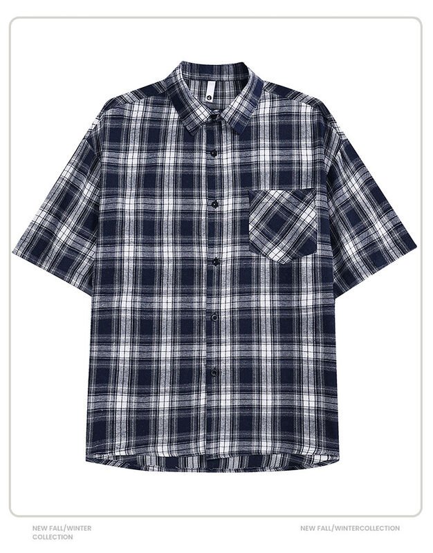Men’s Classic Plaid Check Pattern Casual Shirt - garment view