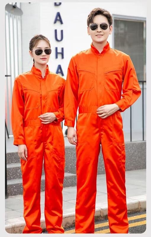 Unisex Long Sleeve Work Coveralls - garment view