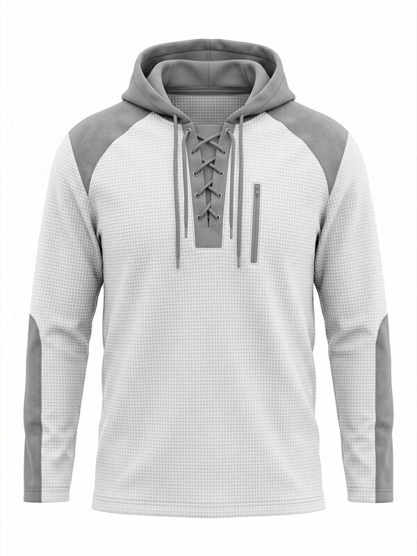Men’s Textured Pullover Hoodie - garment view
