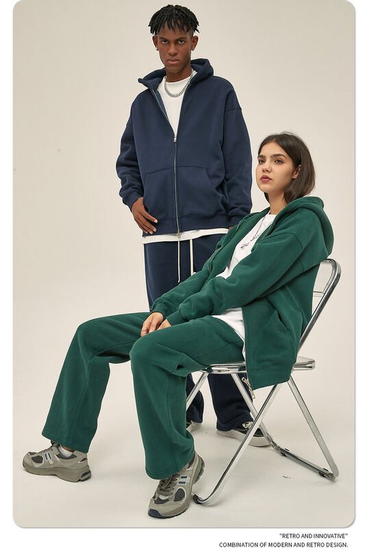 Men’s Relaxed Silhouette Full-Zip Hoodie - Image 3