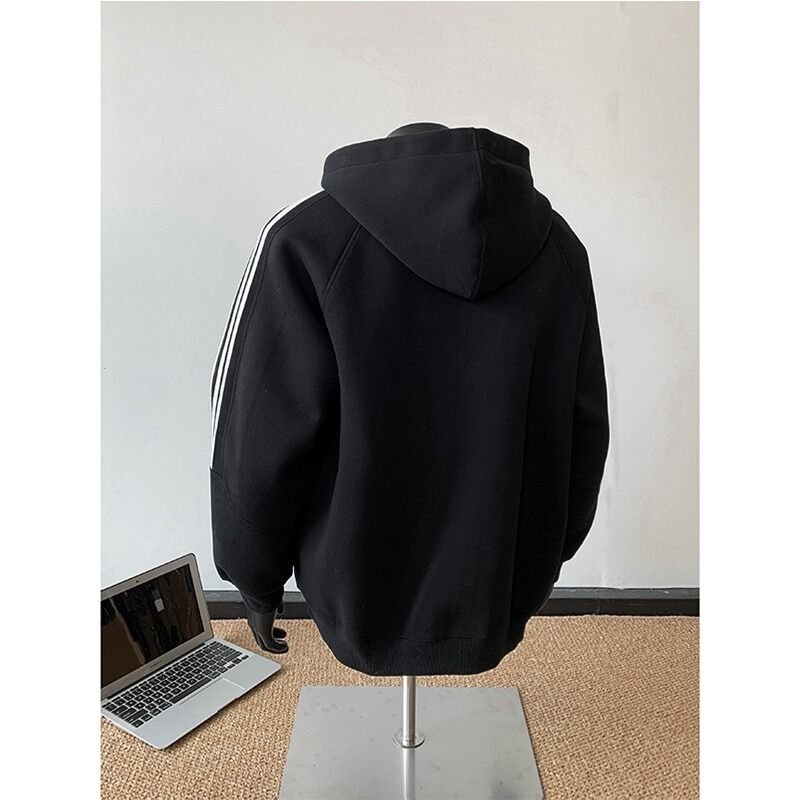 Men’s Triple-Stripe Sleeve Full-Zip Hoodie - Image 3